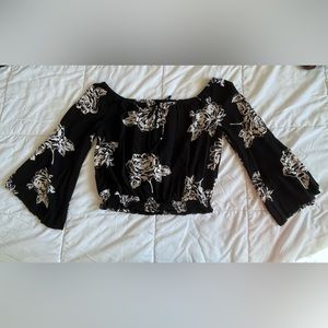 Cute Off Shoulder Floral Top